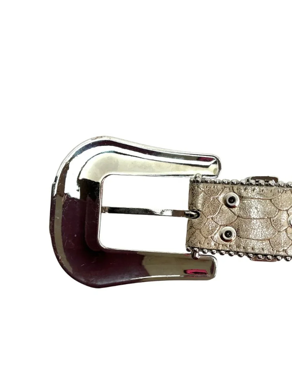 New Western Bling Rhinestone Studded Belt With Silver Buckle Womens Small Metall